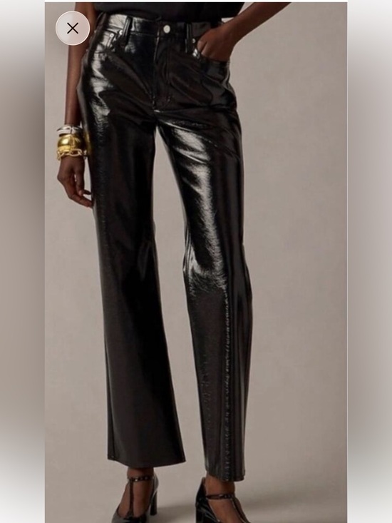 J. Crew Pants - J. Crew Collection Faux Patent Leather Demi-Boot High Rise Pants